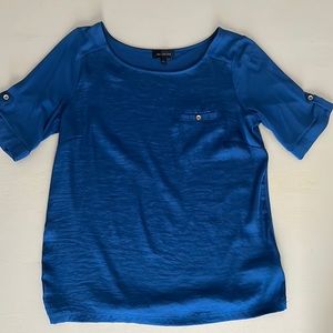 The Limited satin royal blue top
